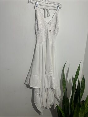 Columbia White High-Low Sundress